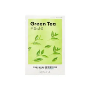 Missha Airy Fit Sheet Mask Green tea - Lakštinė Veido Kaukė Su Žaliosios Arbatos Ekstraktu