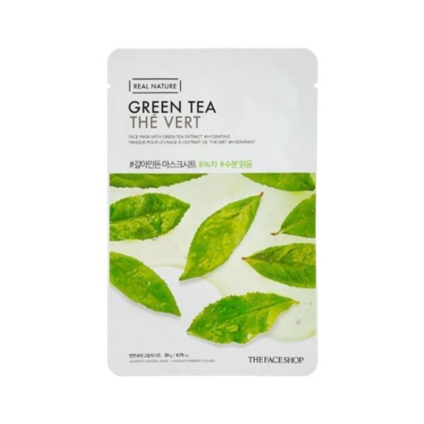 The face shop green tea The Face Shop Real Nature Face Mask With Green Tea Extract - Lakštinė Veido Kaukė Su Žaliosios Arbatos Ekstraktu