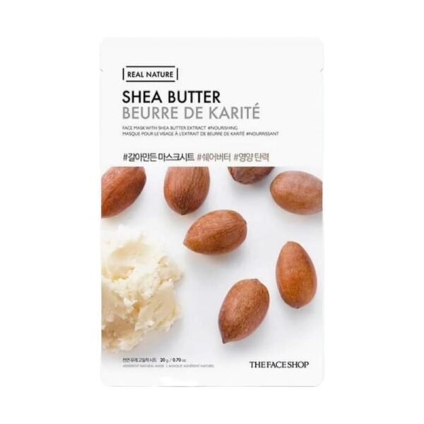 The face shop shea The Face Shop Real Nature Face Mask With Shea Butter Extract - Lakštinė Veido Kaukė Su Taukmedžio Sviesto Ekstraktu