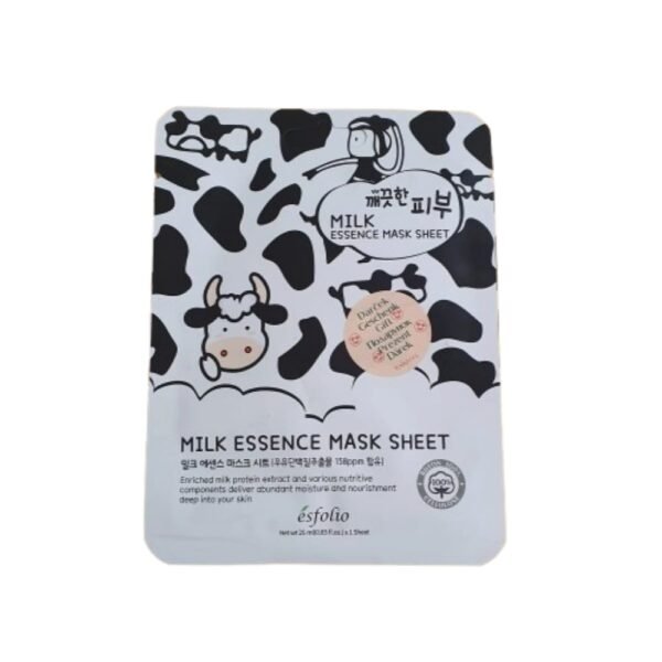 esfolio milk maks Esfolio Pure Skin Milk Essence Mask Sheet - Lakštinė Veido Kaukė Su Pieno Baltymų Ekstraktu