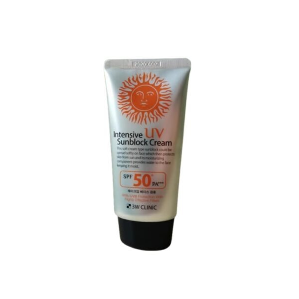 3W Clinic Intensive UV Sunblock Cream SPF50 PA+++ - Apsauginis Kremas nuo Saulės